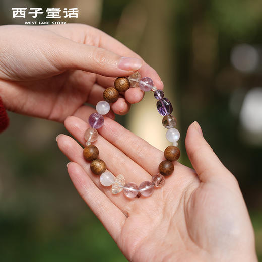 【预售3-5天】灵隐文创 沉香水晶手串高能量多宝水晶手链 商品图0
