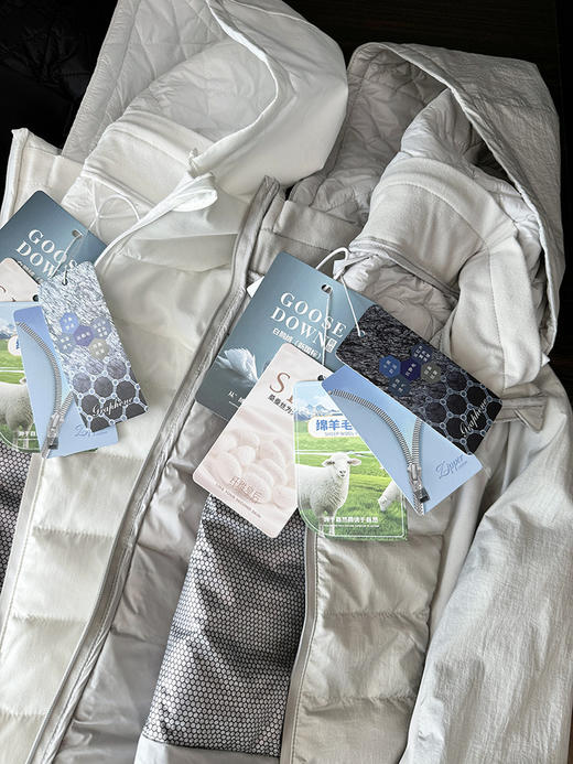 代工厂特价高端线轻薄修身带帽羊毛鹅绒服可内搭叠穿 商品图1