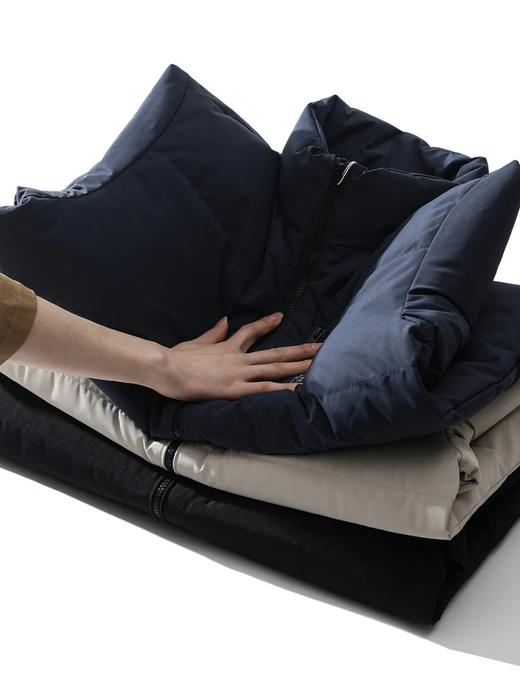 D121327绗缝户外运动休闲纯色立领拉链款羽绒服 商品图5