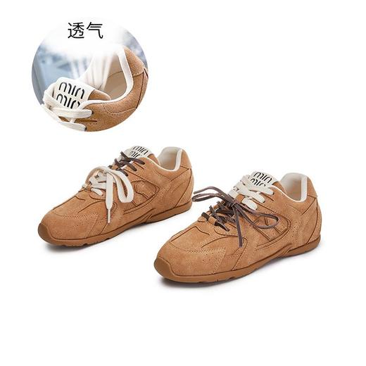 新款羊毛阿甘鞋女2025秋冬平底运动德训鞋休闲加绒女鞋百搭鞋子女 商品图7