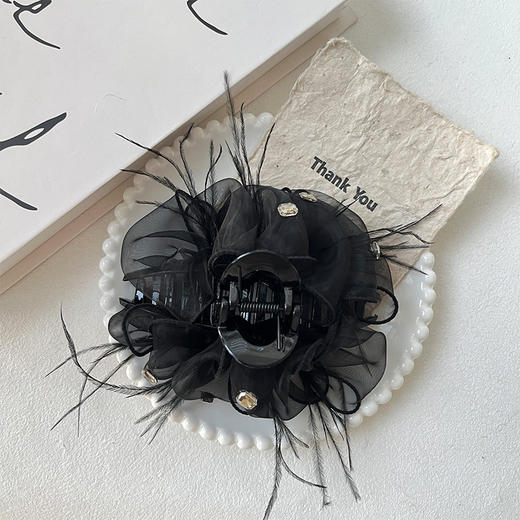 四季纱羽毛钻饰抓夹-纪念日百货门店同款168043477 商品图3