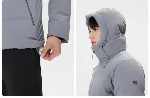 D121307秋冬款男士中量热压鹅绒夹克防风防泼水连帽羽绒服 商品图10