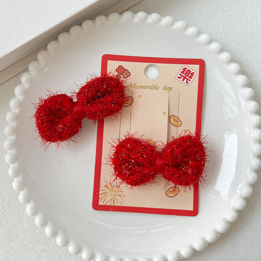 甜美红蝴蝶结对夹HY对夹-纪念日百货门店同款167745590 商品图3