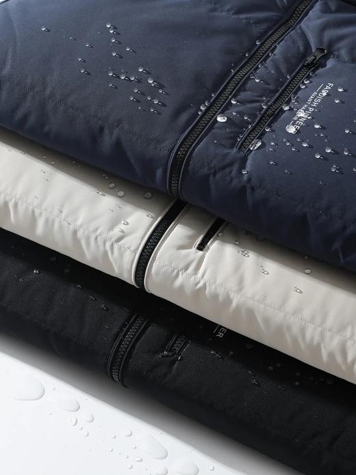 D121327绗缝户外运动休闲纯色立领拉链款羽绒服 商品图3