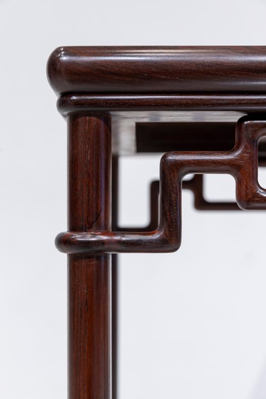 红桥红  家具严选  大红酸枝（交趾黄檀）【90 颐和园圆腿 花架】 商品图2