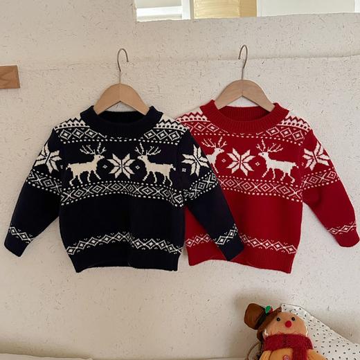 【YW】无忧购“礼物季”儿童圣诞毛衣加厚男童冬装本命年女童针织衫男孩冬季费尔岛毛衣（截单后3-5天发货) 商品图5