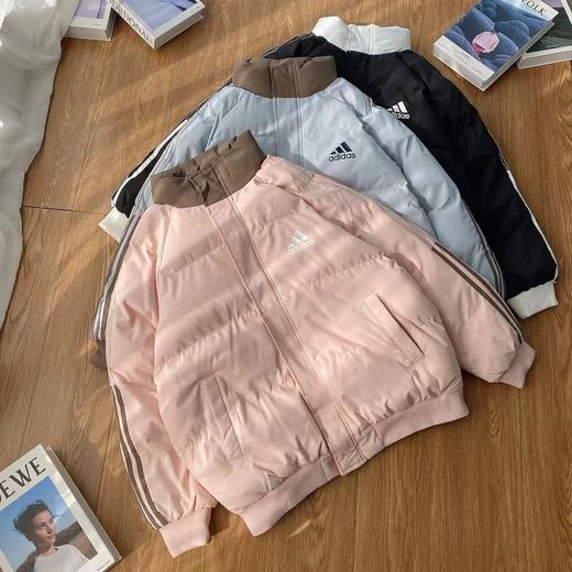 D121338秋冬新品三杠拼接立领加厚面包服棉服 商品图0