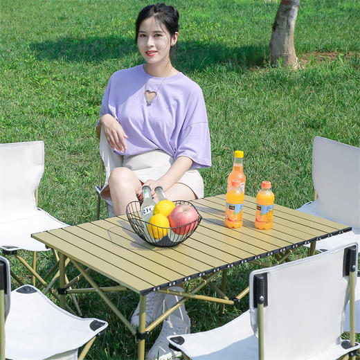 【蛋卷折叠设计❗️科学支撑承重出色】折叠椅子桌子套装蛋卷桌野餐折叠桌露营一桌四椅装备可折叠便携。jb 商品图3