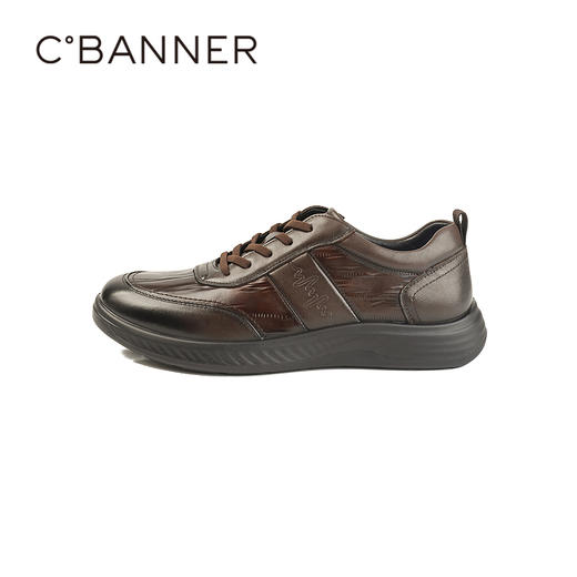 千百度2026春季商务休闲复古纹理 柔软耐折男鞋A26133160 商品图1