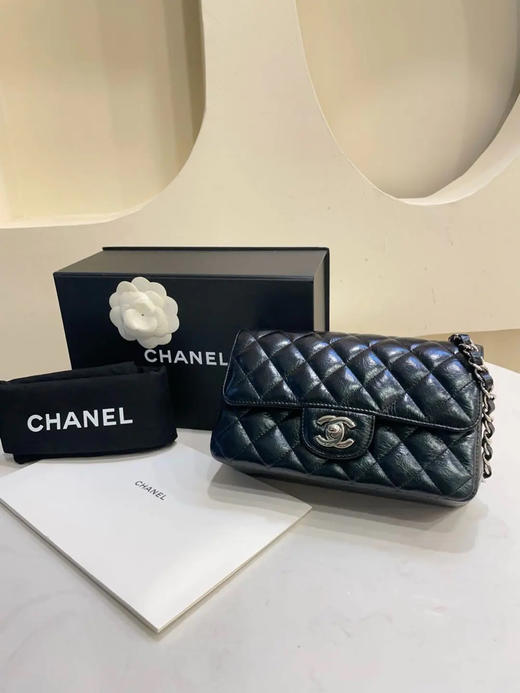 chanel CF 大mini 油蜡牛皮 菱格 芯片款 商品图0