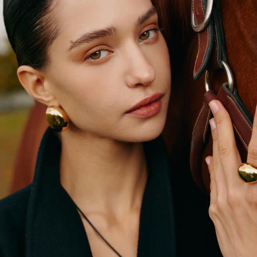 Mordern Art 现代艺术时期 | 星月圆形金/银色戒指 商品图5