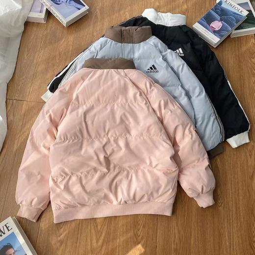 D121338秋冬新品三杠拼接立领加厚面包服棉服 商品图3