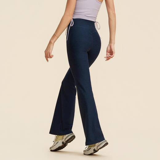 跃牌【禅语梵心】高腰显瘦云感雪花纱长裤修身防卷边瑜伽裤女CK3531 商品图3