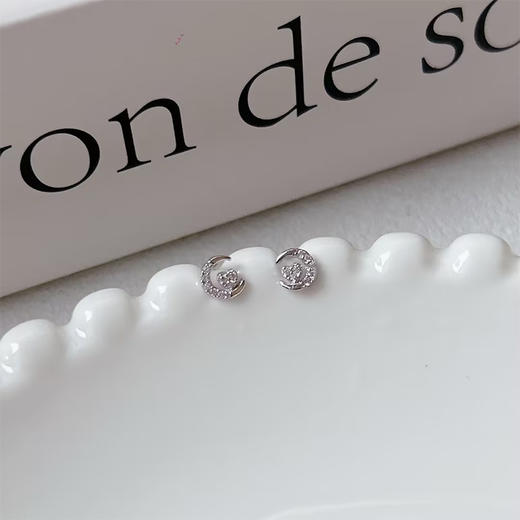 超闪锆石耳蜗钉925银耳钉女养耳洞耳骨钉S925耳环-纪念日百货门店同款168247218 商品图4