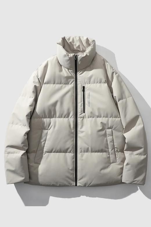 D121327绗缝户外运动休闲纯色立领拉链款羽绒服 商品图8