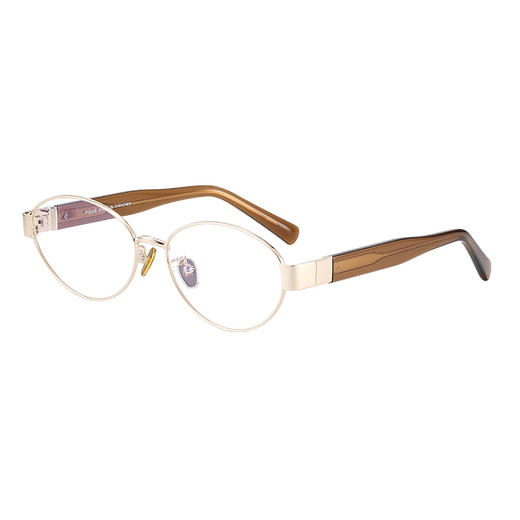 普莱斯光学镜框PJS25001B  老钱风复古圆框 合金+板材材质 男女同款 三色可选 商品图0