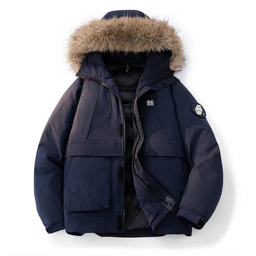 D121339羽绒棉服貉子毛棉服连帽派克棉衣外套 商品图1