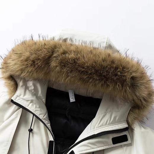 D121339羽绒棉服貉子毛棉服连帽派克棉衣外套 商品图4