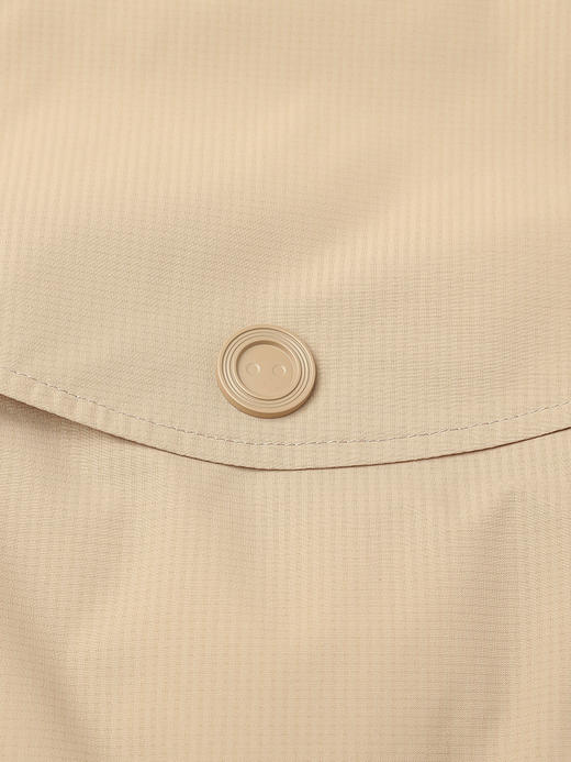 2025 秋冬浅卡其色中长款连帽羽绒服女 大口袋工装风加厚保暖面包服 宽松休闲通勤防风御寒长款羽绒外套 商品图4