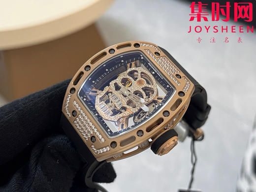 理查德米勒 RM052骷髅满天星 钻圈款 男士腕表 搭载定制一体手动上链机械机芯 商品图3