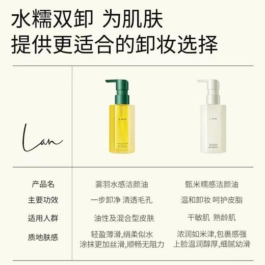 LAN兰糯感卸妆油 /兰水感卸妆油 敏感肌温和卸妆深层清洁眼唇脸 商品图3