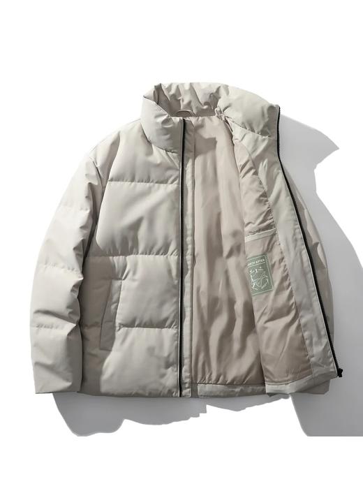 D121327绗缝户外运动休闲纯色立领拉链款羽绒服 商品图12