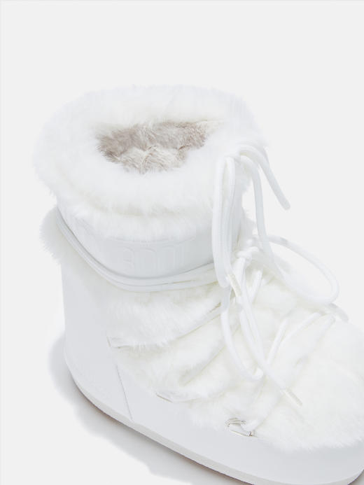 Moon Boot - Mb Icon Low Faux Fur - Optical White - 女装 - 雪地靴 - 亮白 商品图3