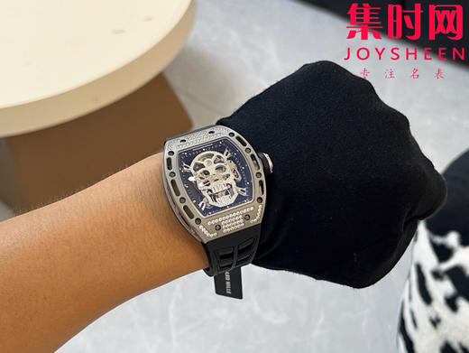 理查德米勒 RM052骷髅满天星 钻圈款 男士腕表 搭载定制一体手动上链机械机芯 商品图8