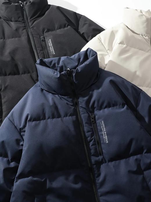 D121327绗缝户外运动休闲纯色立领拉链款羽绒服 商品图1