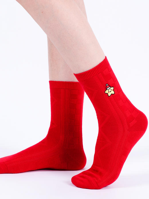 足装秀女款圣诞袜秋冬棉袜长筒袜羊毛袜圣诞礼物 商品图3