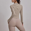 【限时秒】YOGACODE【火树银花系列】秋冬长袖瑜伽服女立领半拉链紧身显瘦运动长袖DSL639 商品缩略图2