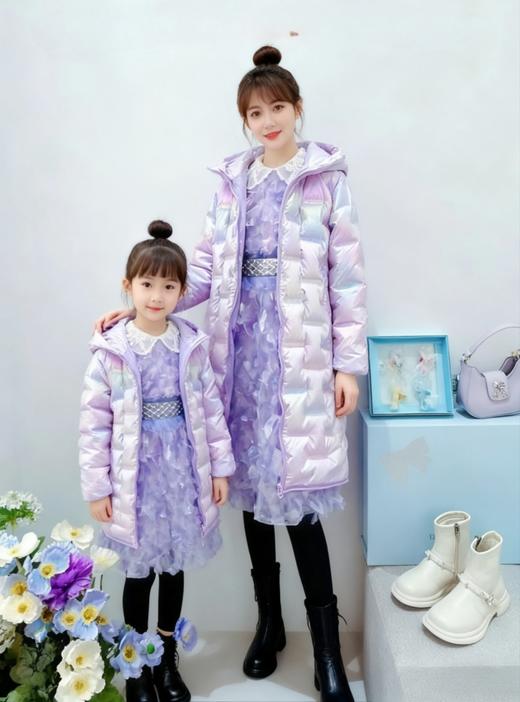 【春上新】8楼  LYNN&MILO琳麦罗  彩色热压运动H型长款羽绒服 商品图1