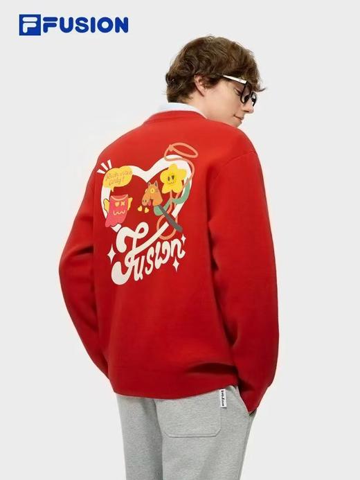 【FL马年加绒情侣款新年卫衣】FL新年限定“马上来财”加绒情侣款圆领卫衣，专为马年新年主题打造，采用柔软银狐绒内里，加绒加厚设计，兼顾保暖性与潮流感-YOEO 商品图1