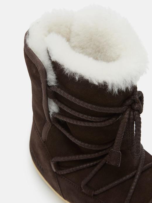 Moon Boot - Mb Evx Boot Suede / Shearling - Dark Brown - 女装 - 雪地靴 - 深棕色 商品图2
