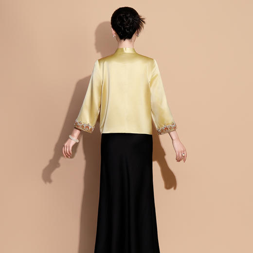 A 60736新中式国风醋酸外套女秋冬新款高级感短款上衣 商品图3