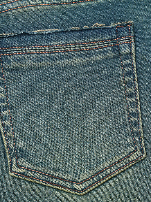 2025 秋冬复古青绿色微喇叭牛仔裤女 高腰显瘦做旧水洗修身显腿长通勤休闲牛仔长裤 商品图3