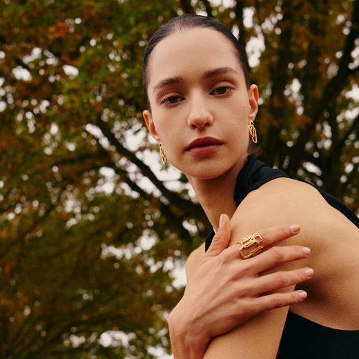 【秋季上新】Ancient Rome古罗马时期 | 罗马金/银色弧光耳环 商品图3