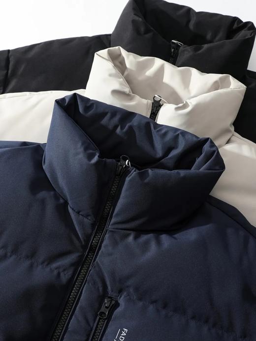 D121327绗缝户外运动休闲纯色立领拉链款羽绒服 商品图2