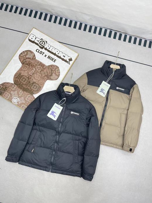 D121313轻便保暖情侣款蓬松立领拼接羽绒服 商品图0