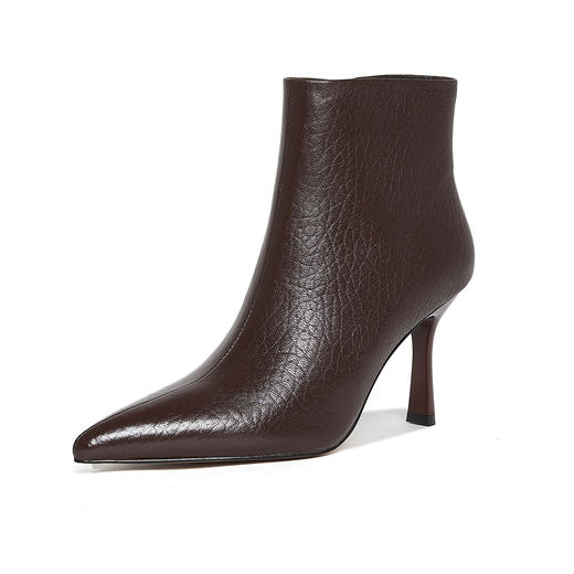 【预售5天】气质高跟鞋尖头细跟短靴春秋季小跟单靴子马丁靴YC-597 商品图3