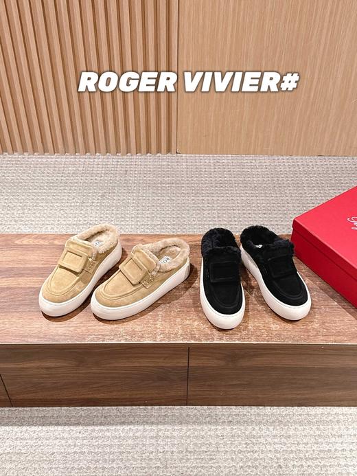 罗杰维维亚 穆勒毛毛鞋 本款穆勒毛毛鞋(DBG) 商品图0