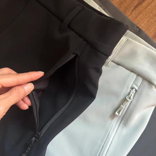 D121314男士户外运动加绒加厚防风保暖徒步软壳长裤 商品图6