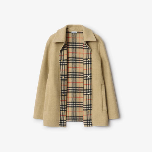 BURBERRY 巴宝莉 女士羊毛外套 卡其色 8110904 C1309 商品图1