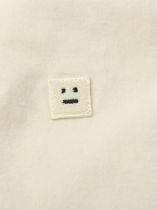 2025 秋冬米白色宽松长袖衬衫女 简约翻领趣味小标装饰休闲通勤显瘦垂感棉质衬衣 商品图3