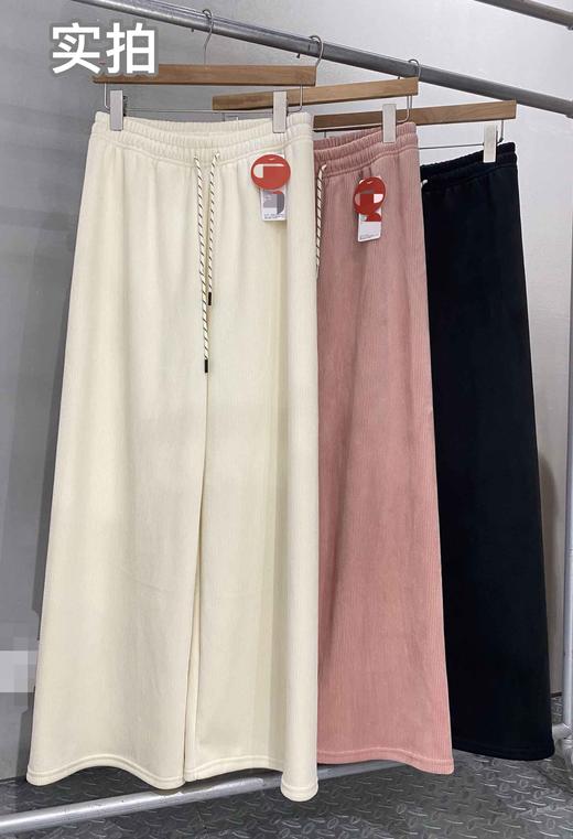 雪尼尔加绒阔腿奶油裤-纪念日百货门店同款167943211 商品图0