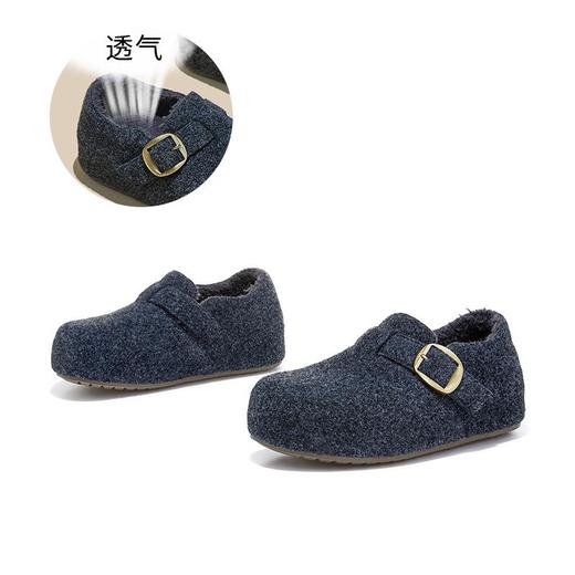 内增高4.5cm加绒毛毛鞋2025冬季新款魔术贴百搭面包鞋休闲单鞋女 商品图4