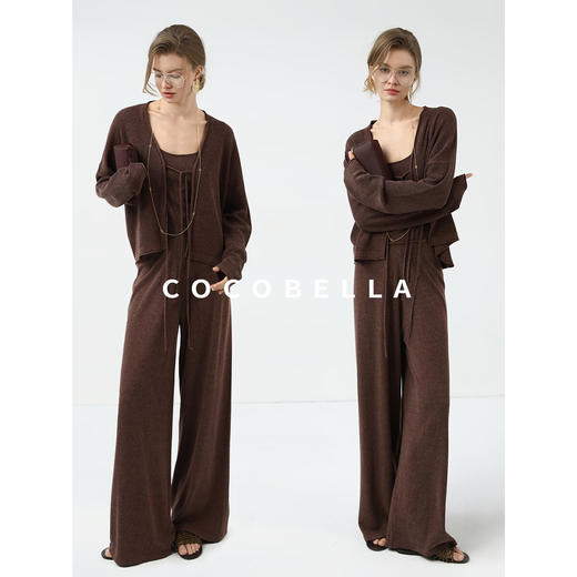 COCOBELLA莱赛尔气质针织衫静奢风舒适通勤开衫外套MZ3169-2 商品图1