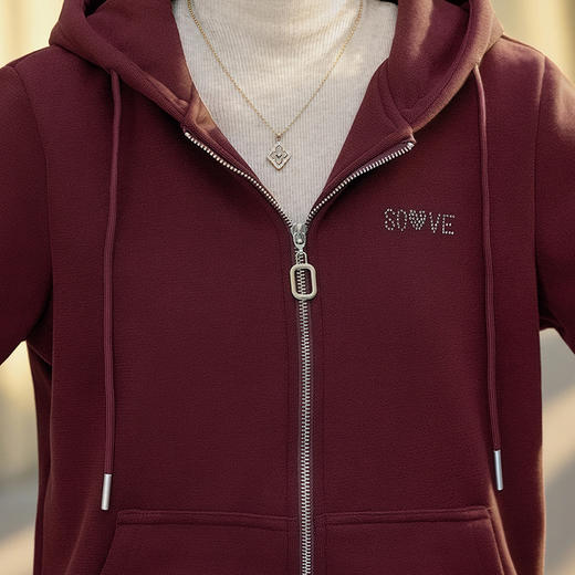 XK H18597洋气妈妈冬装套装加厚运动服两件套加绒上衣 商品图3