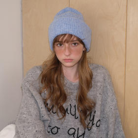 经典高级感！2025羊驼毛羊毛混纺纯色毛线帽女柔软显脸小针织帽！