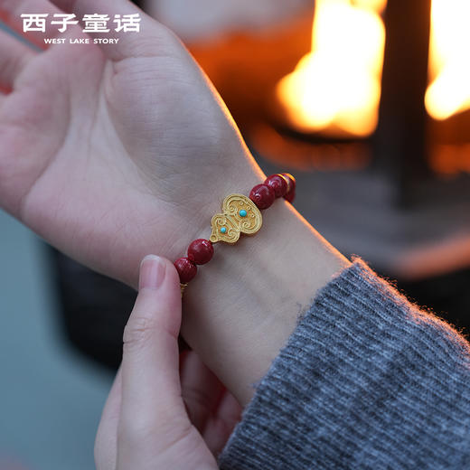 【预售3-5天】灵隐文创 天然帝王砂手串福运绵延女款本命护身手串 商品图4
